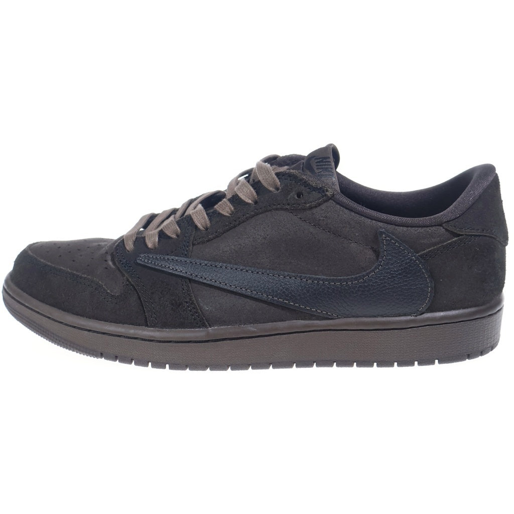 NIKE(ナイキ) ×TRAVIS SCOTT AIR JORDAN 1 LOW OG SP VELVET BROWN トラヴィススコット エアジョーダン 1 ベルベットブラウン ローカットスニーカー US10/28cm DM7866-202