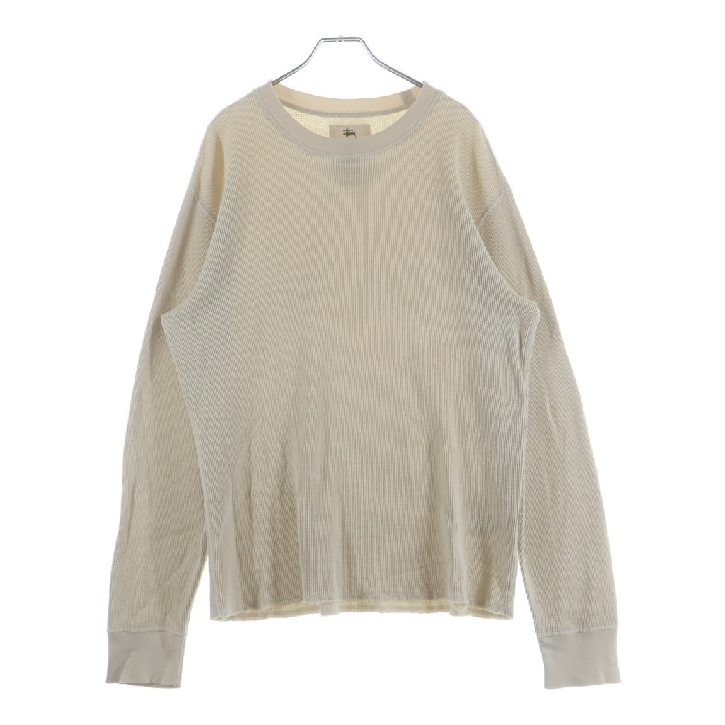 STUSSY(ステューシー) ワッフル サーマル 長袖Tシャツ カットソー アイボリー