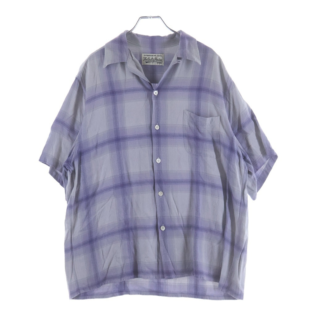 WACKO MARIA(ワコマリア) 23AW OMBRE CHECK OPEN COLLAR SHIRT オンブレチェック オープンカラーシャツ ブルー