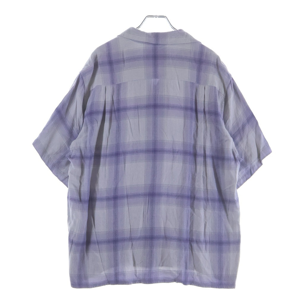 WACKO MARIA(ワコマリア) 23AW OMBRE CHECK OPEN COLLAR SHIRT オンブレチェック オープンカラーシャツ ブルー
