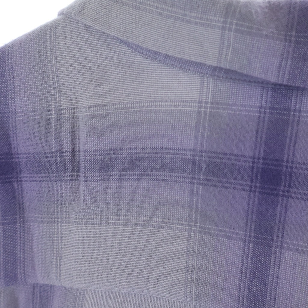 WACKO MARIA(ワコマリア) 23AW OMBRE CHECK OPEN COLLAR SHIRT オンブレチェック オープンカラーシャツ ブルー