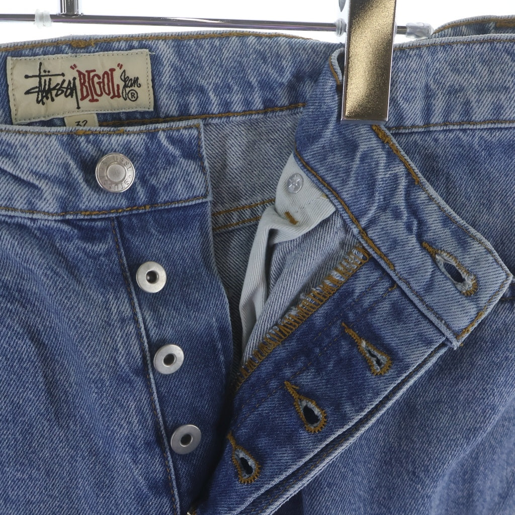 STUSSY(ステューシー) BIG OL JEAN DENIM ロゴパッチ ボタンフライ