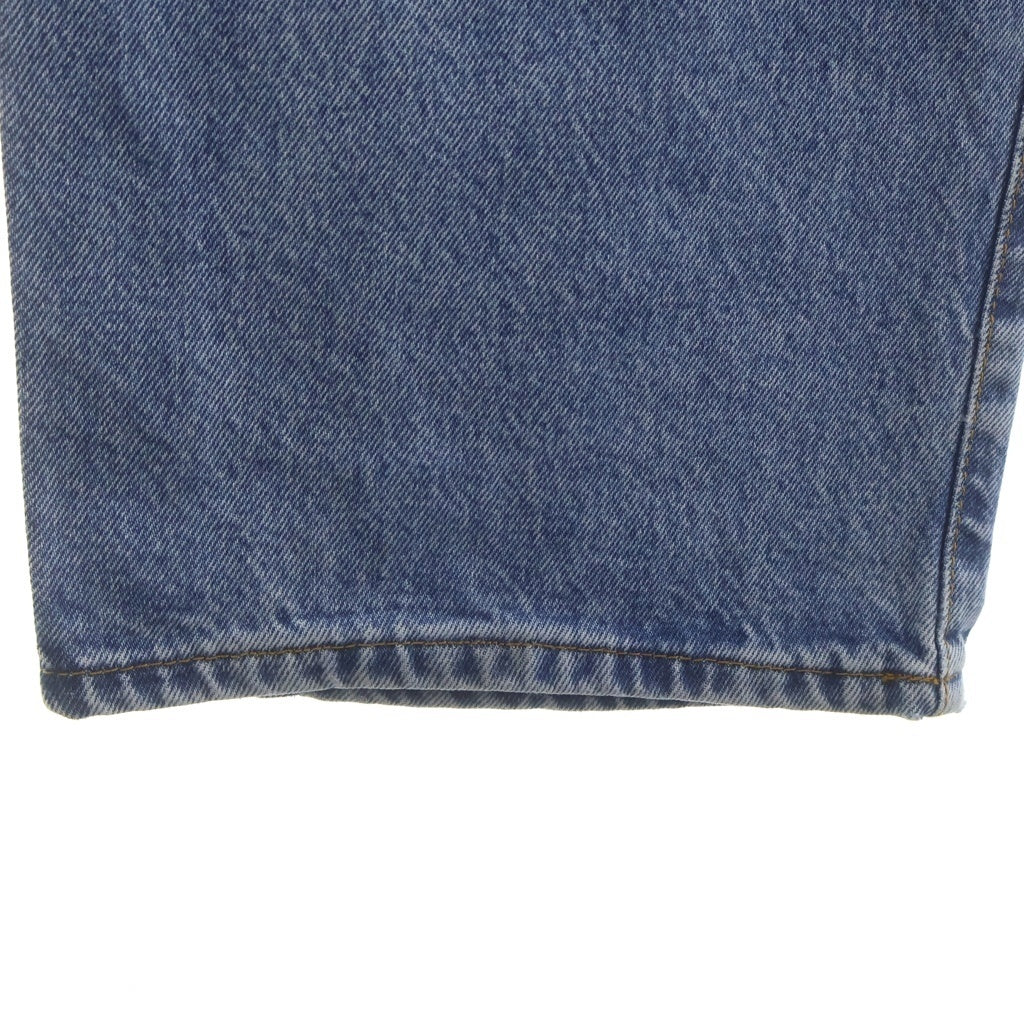 STUSSY ステューシー BIG OL JEAN DENIM ロゴパッチ ボタンフライ ストレート デニムパンツ インディゴ STUSSY(ステューシー) BIG OL JEAN DENIM ロゴパッチ ボタンフライ