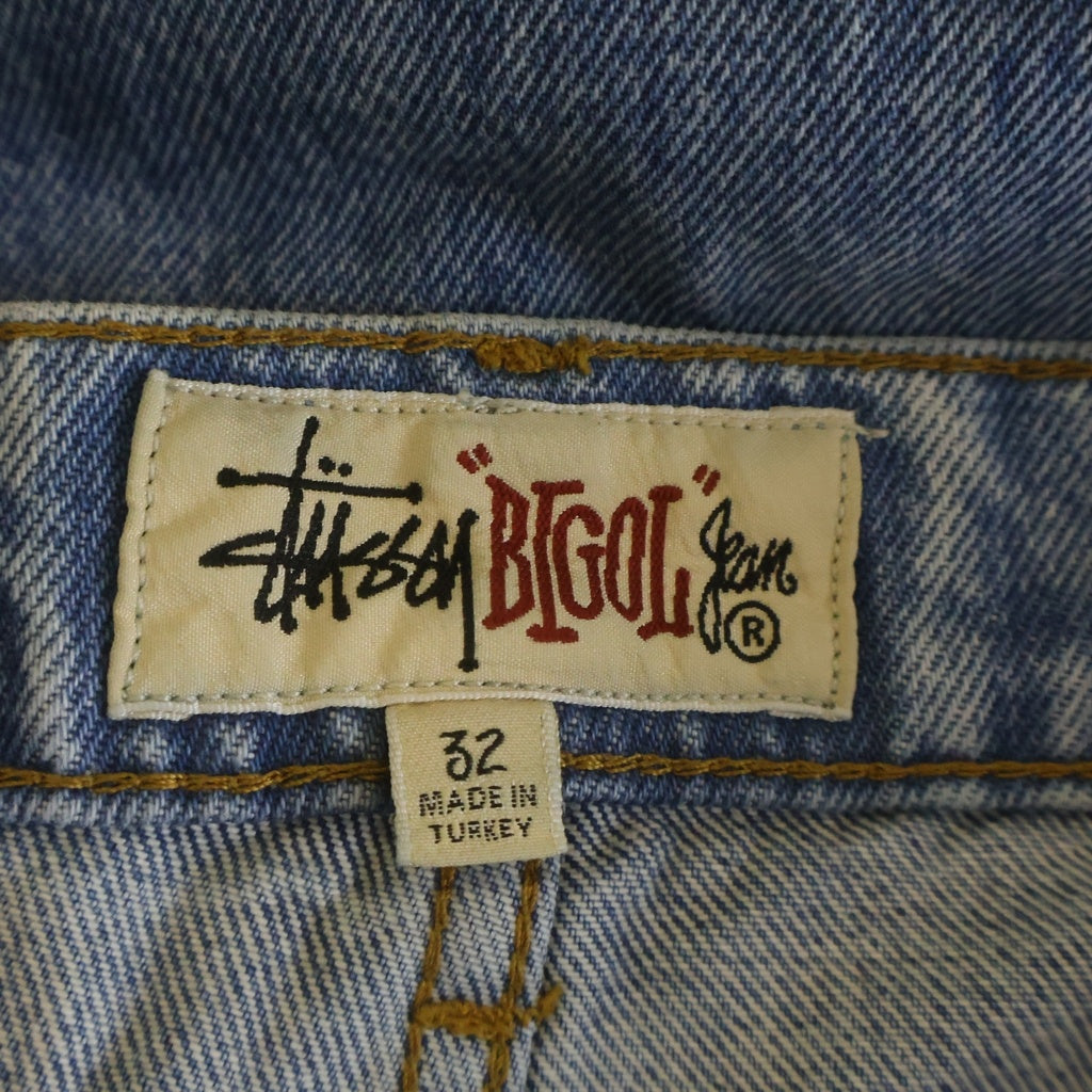 STUSSY(ステューシー) BIG OL JEAN DENIM ロゴパッチ ボタンフライ