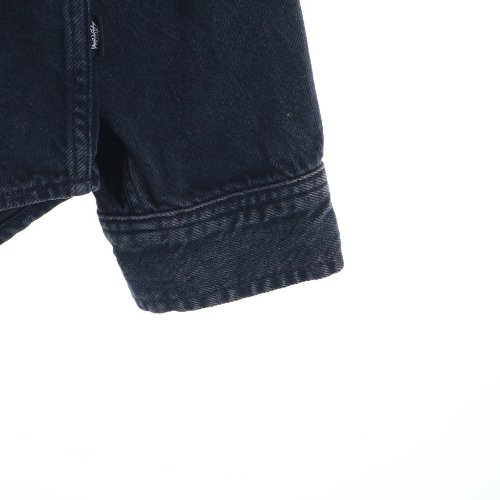STUSSY(ステューシー) Boxy Western Denim Shirt ボクシーウエスタンデニム 長袖シャツ ブラック
