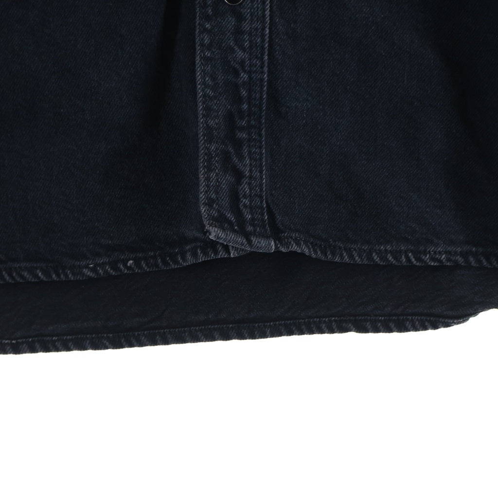 STUSSY(ステューシー) Boxy Western Denim Shirt ボクシーウエスタンデニム 長袖シャツ ブラック