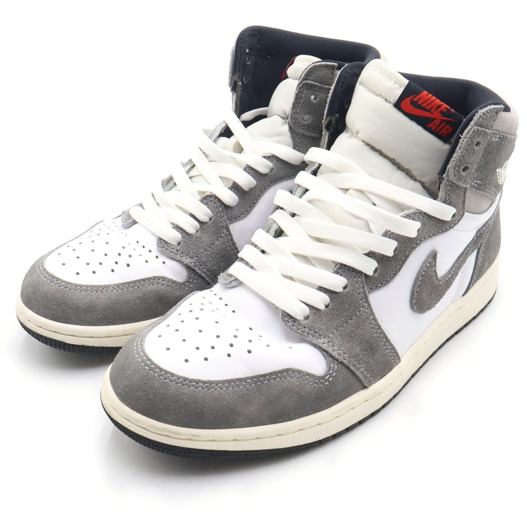 NIKE(ナイキ) AIR JORDAN 1 RETRO HIGH OG BLACK AND SMOKE GREY エアジョーダン 1 ブラックアンドスモークグレー ハイカットスニーカー グレー US8/26cm DZ5485-051