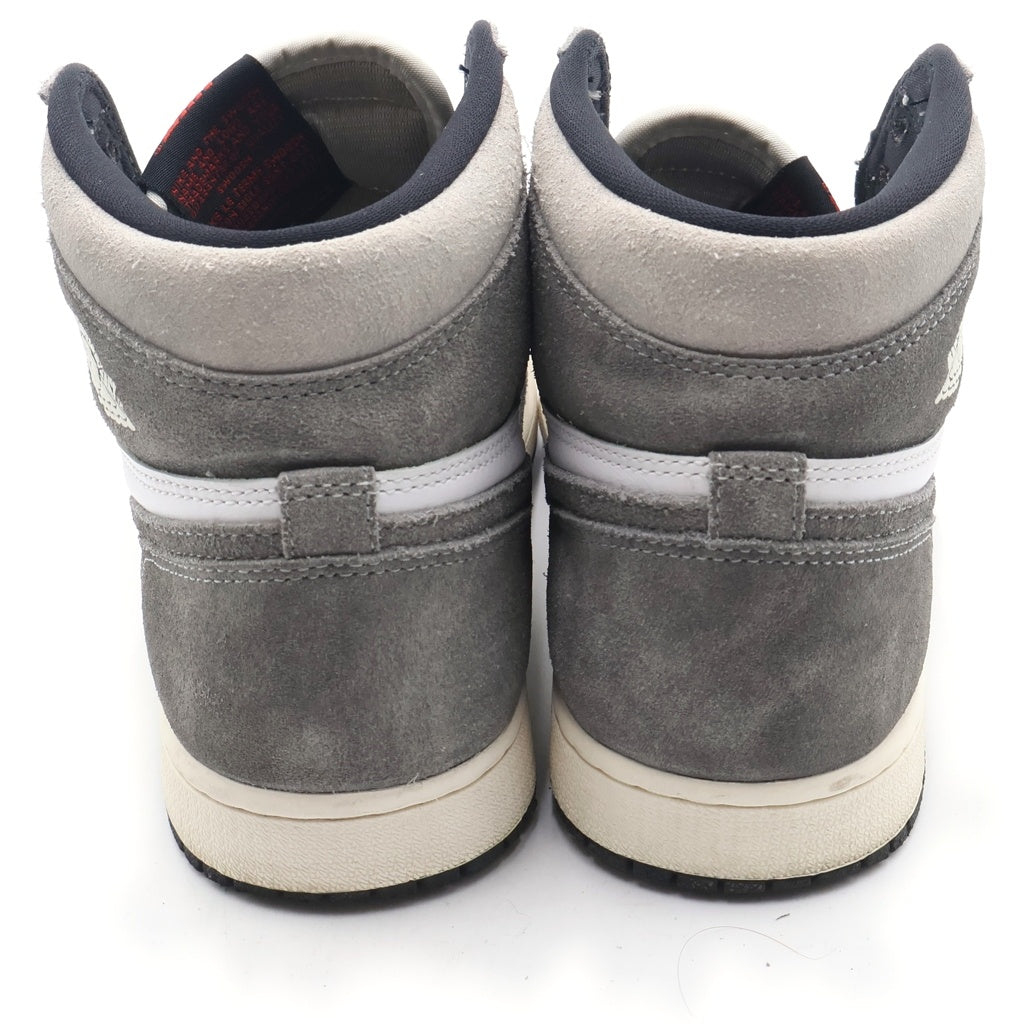 NIKE(ナイキ) AIR JORDAN 1 RETRO HIGH OG BLACK AND SMOKE GREY エアジョーダン 1 ブラックアンドスモークグレー ハイカットスニーカー グレー US8/26cm DZ5485-051