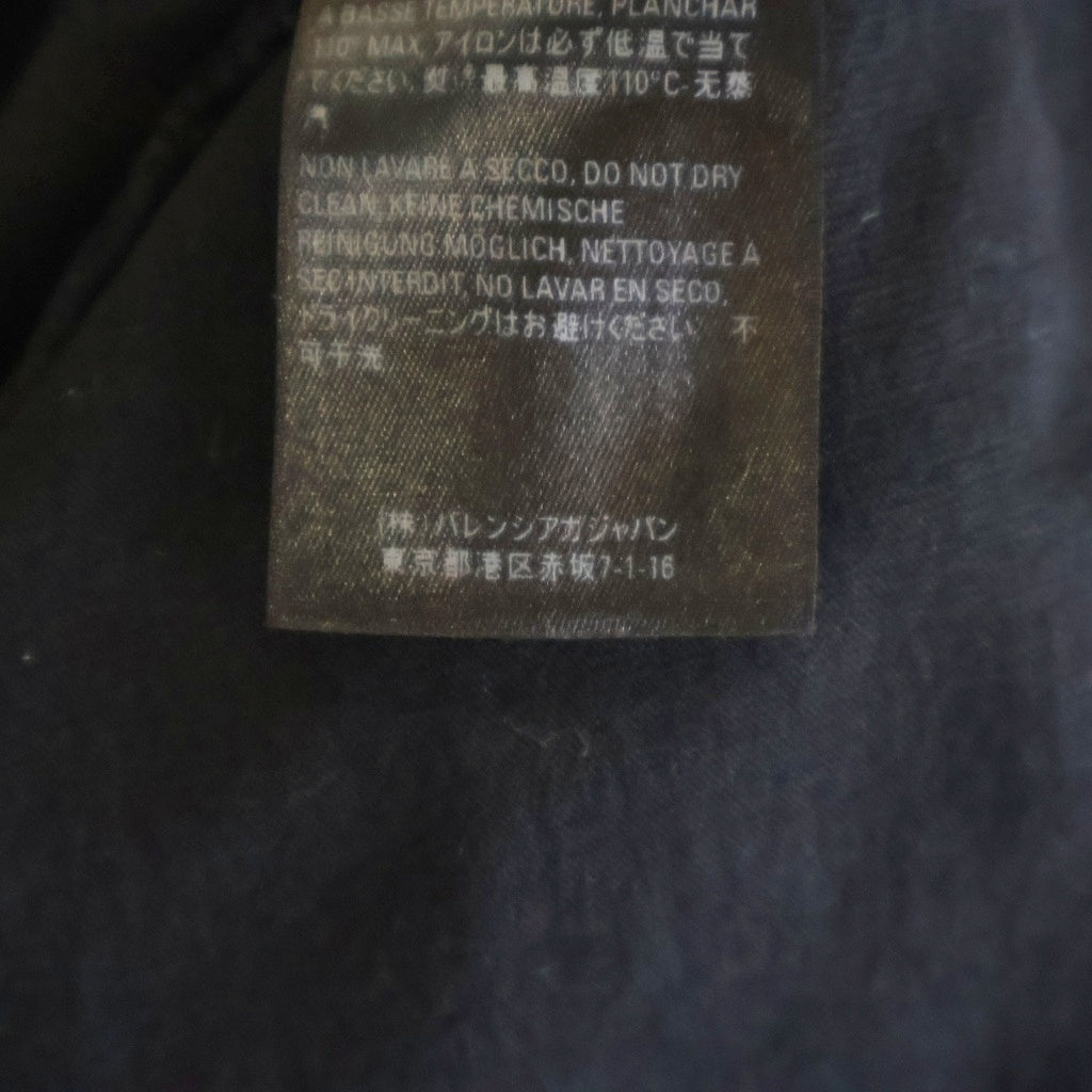 BALENCIAGA(バレンシアガ) Logo Print Tee 両面ロゴプリント クルーネック 半袖Tシャツ カットソー ブラック 612966 TIVG5