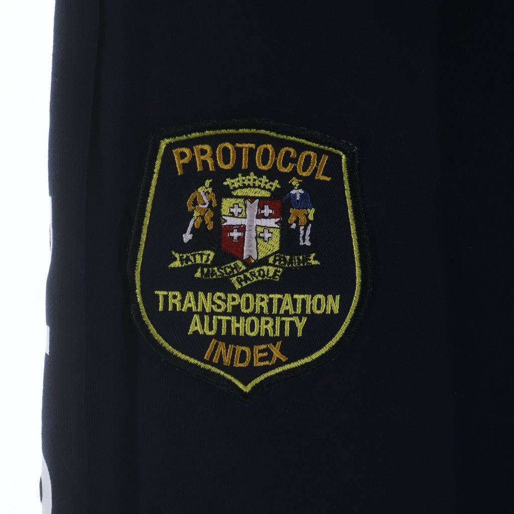 NO BRAND(ノーブランド) Protocol Index LAYERED TRACK PANTS プロトコル インデックス レイヤードトラックパンツ ネイビー
