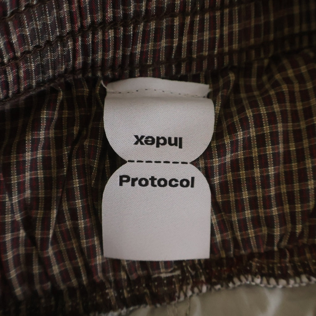 NO BRAND(ノーブランド) Protocol Index LAYERED TRACK PANTS プロトコル インデックス レイヤードトラックパンツ ネイビー