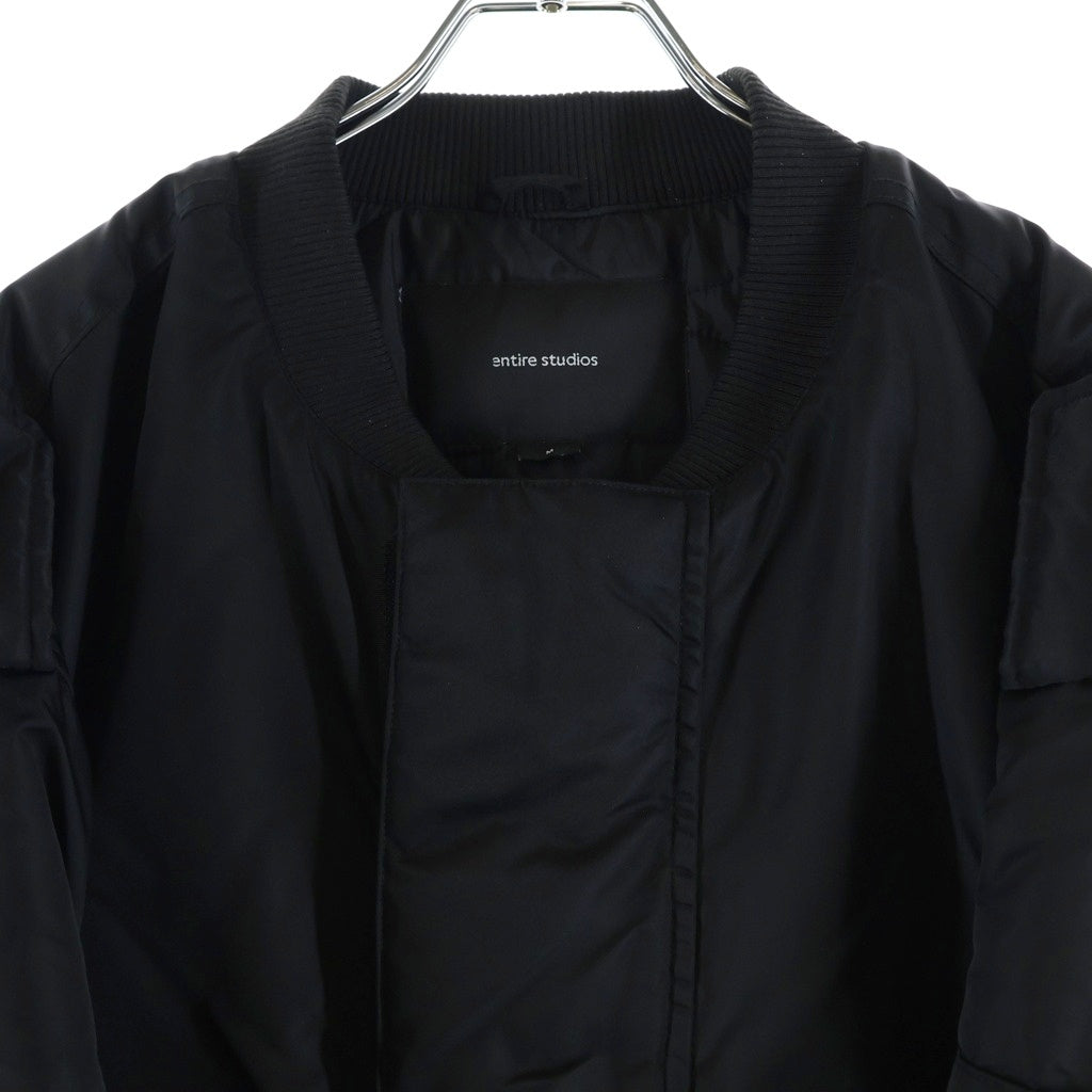 entire studios(エンタイア スタジオ) V-22 Bomber Jacket 裏地キルティング ボンバージャケット ブラック