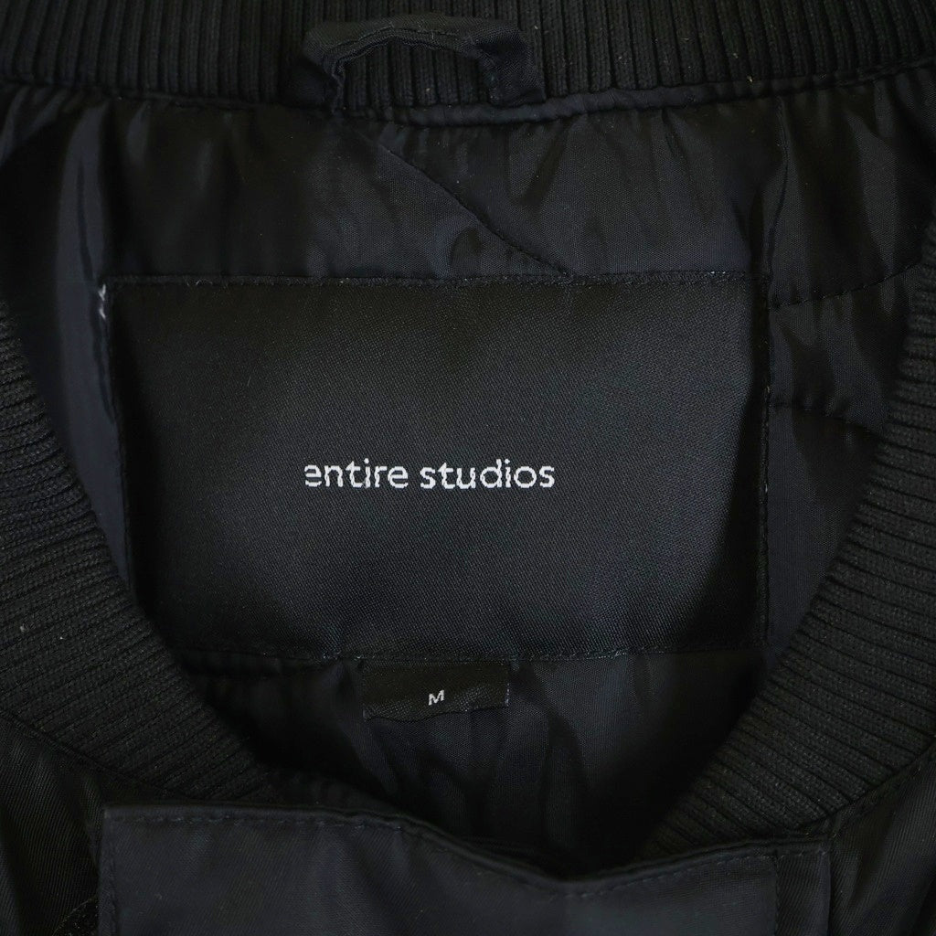 entire studios(エンタイア スタジオ) V-22 Bomber Jacket 裏地キルティング ボンバージャケット ブラック