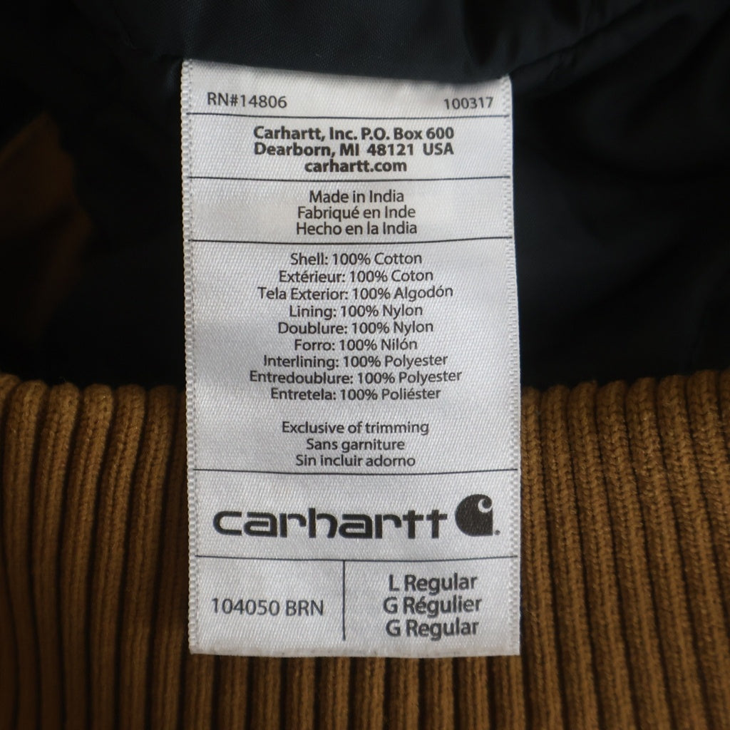 CARHARTT(カーハート) WASHED DUCK INSULATED ACTIVE JACKET ウォッシュ加工 ダック地 中綿アクティブジャケット ブラウン 104050 BRN