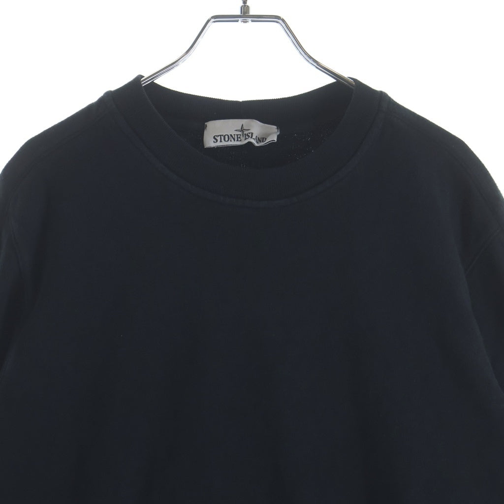 STONE ISLAND(ストーンアイランド) Logo Sweatshirts クルーネック スウェットトレーナー ブラック 801566060