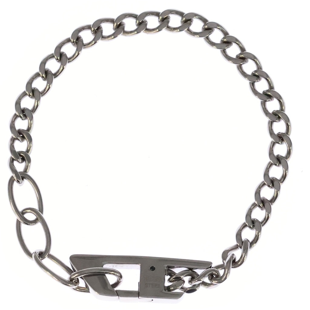 DIESEL(ディーゼル) STAINLESS STEEL CHAIN BRACELET WITH D LOGO
