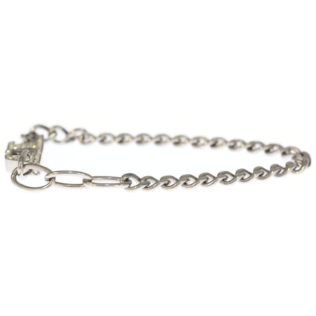 DIESEL(ディーゼル) STAINLESS STEEL CHAIN BRACELET WITH D LOGO PENDANT ステンレススチールチェーンブレスレット ウィズ Dロゴペンダント シルバー DX1627040