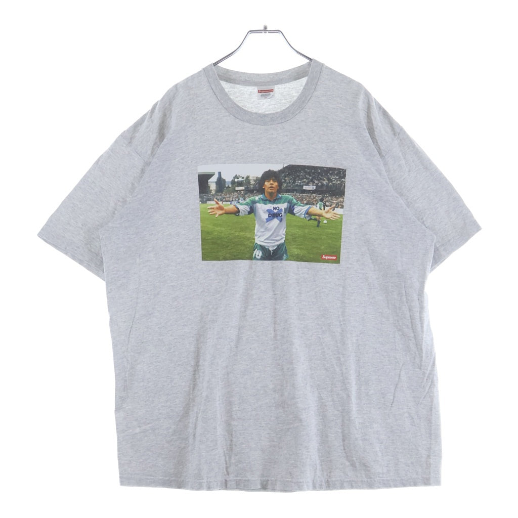 SUPREME(シュプリーム) 24SS Maradona Tee マラドーナ フォトプリント クルーネック 半袖Tシャツ カットソー グレー