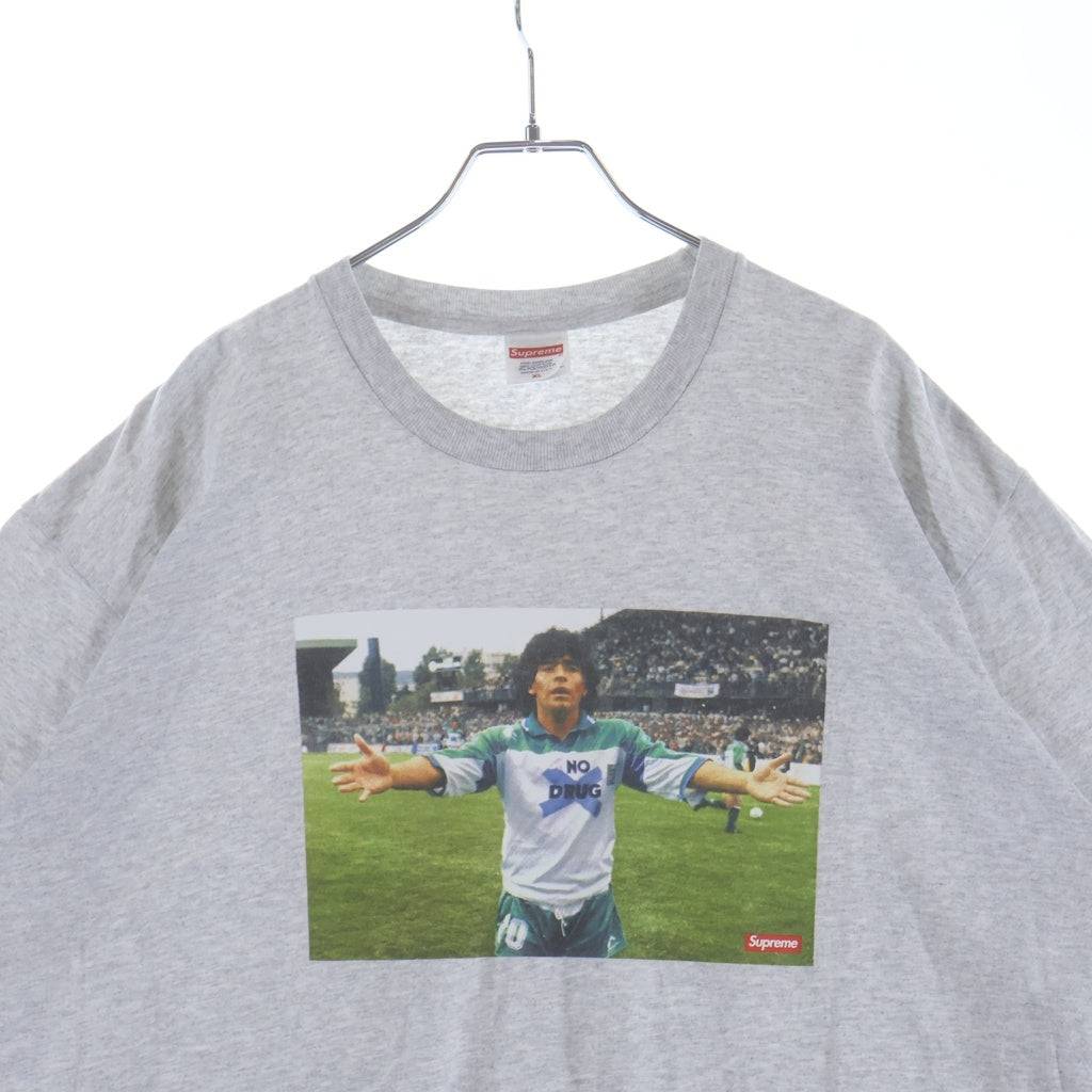 SUPREME(シュプリーム) 24SS Maradona Tee マラドーナ フォトプリント クルーネック 半袖Tシャツ カットソー グレー