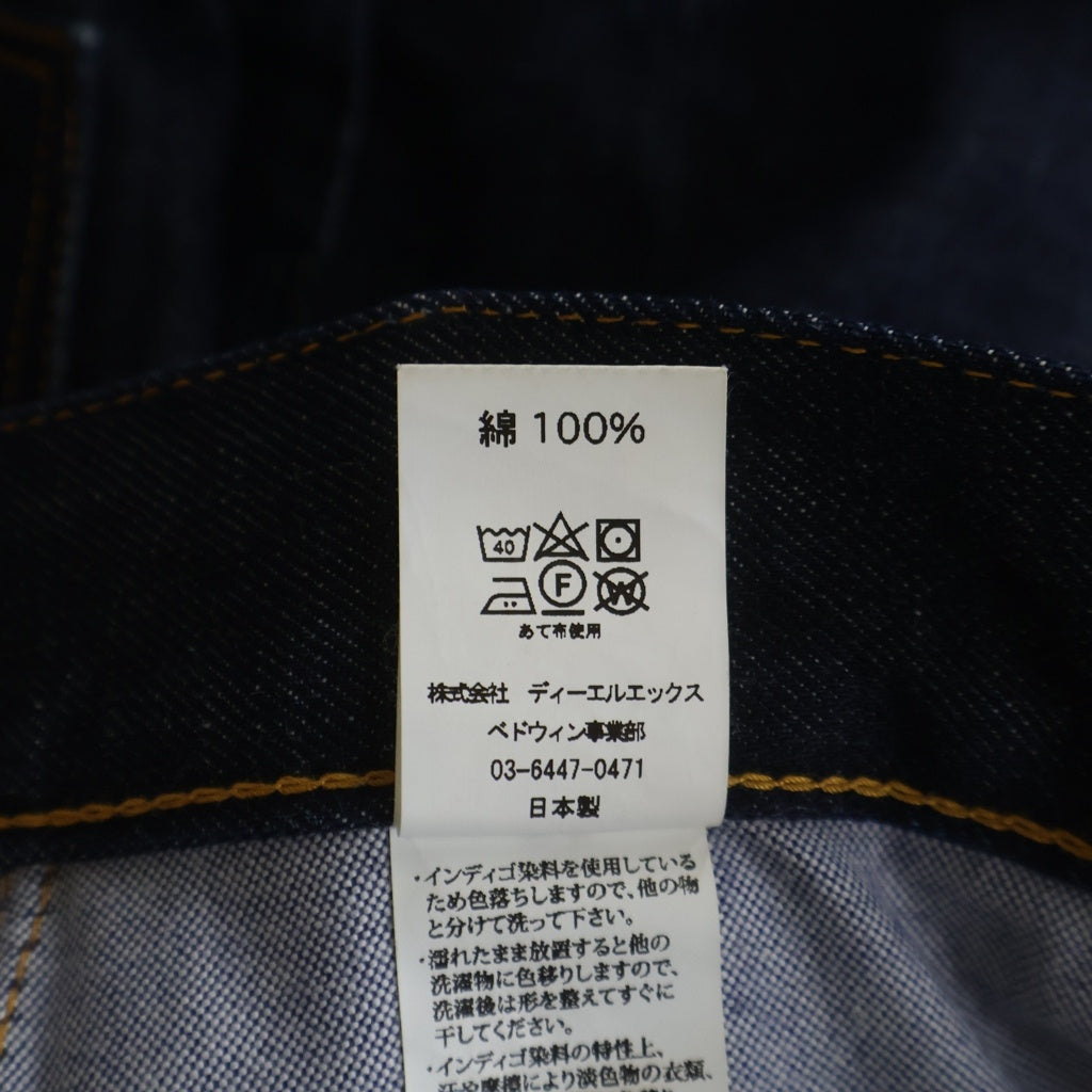 BEDWIN & THE HEARTBREAKERS(ベドウィンアンドザハートブレーカーズ) MODEL 10L THUNDERS DENIM PANTS サンダーズ ボタンフライ ストレートデニムパンツ ジーンズ インディゴブラック