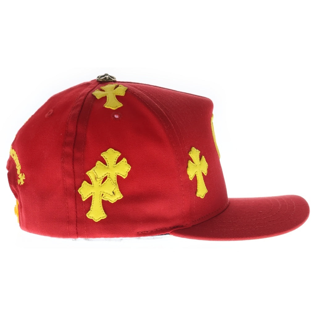 CHROME HEARTS(クロムハーツ) CH HAT クロスパッチ CH刺繍 ベースボールキャップ 帽子 レッド/イエロー
