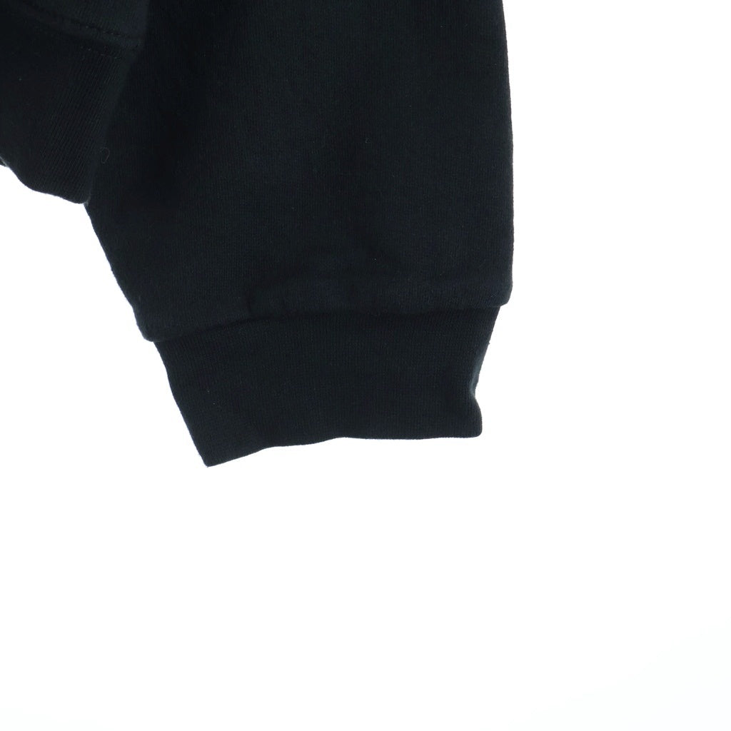 CHROME HEARTS(クロムハーツ) SWTSHRT HD ZIP 袖フローラル バックホースシュープリント 裏地サーマル ジップアップパーカー ブラック