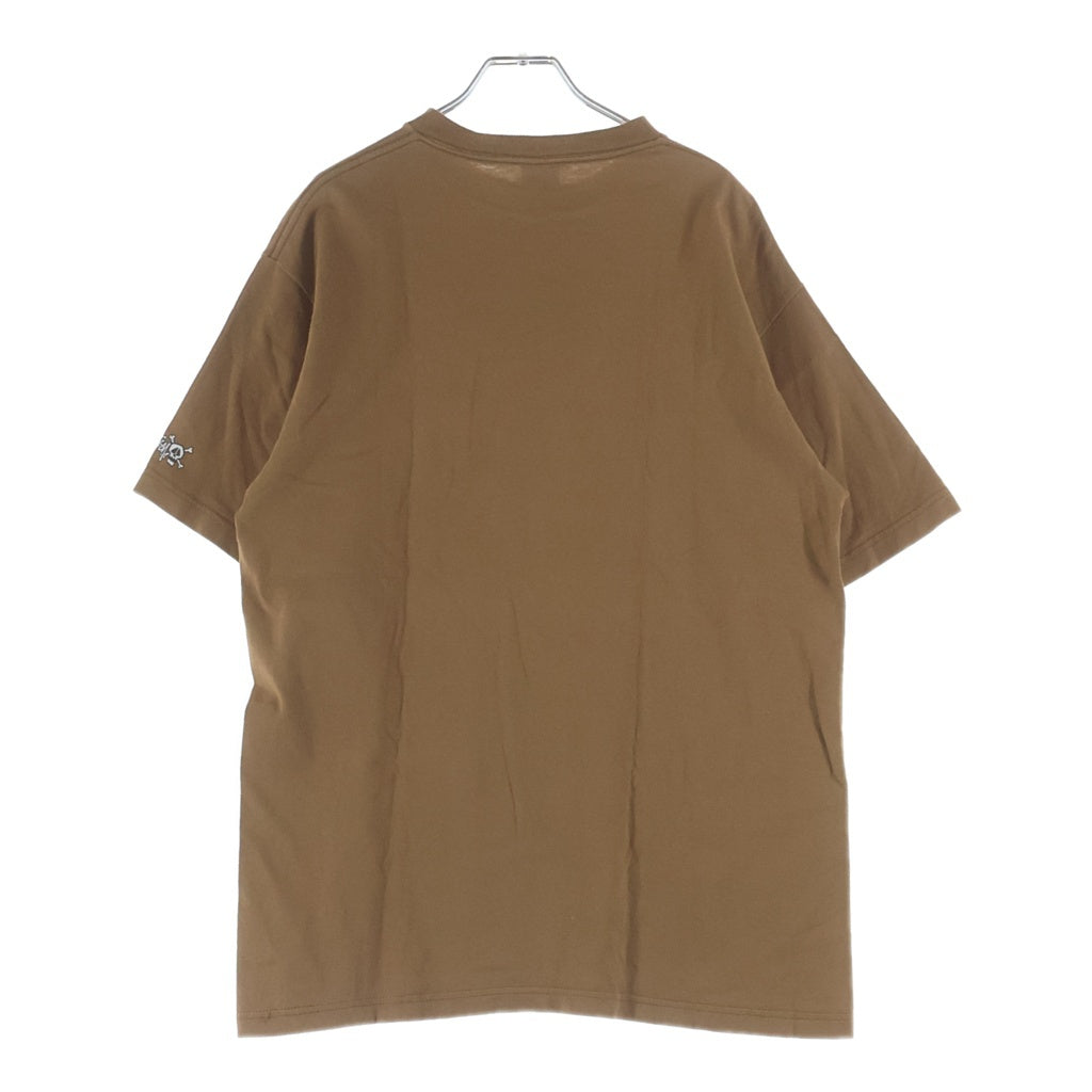 STUSSY(ステューシー) 90s OLD 紺タグ クロスボーン フロントプリント 半袖Tシャツ カットソー ブラウン