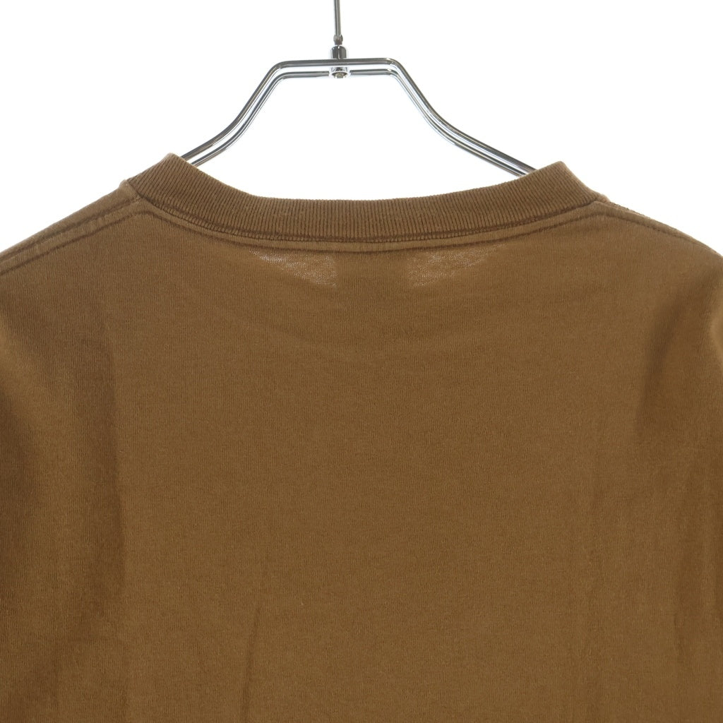 STUSSY(ステューシー) 90s OLD 紺タグ クロスボーン フロントプリント 半袖Tシャツ カットソー ブラウン
