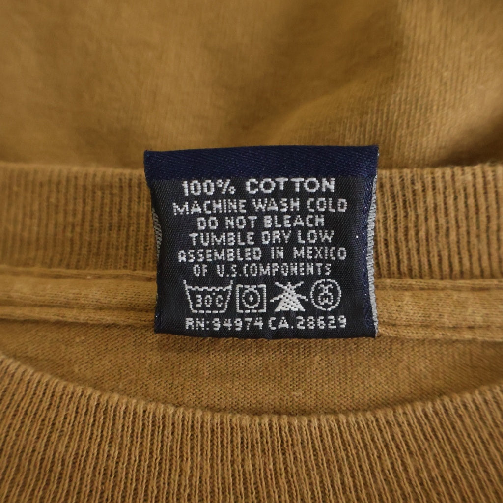 STUSSY(ステューシー) 90s OLD 紺タグ クロスボーン フロントプリント 半袖Tシャツ カットソー ブラウン