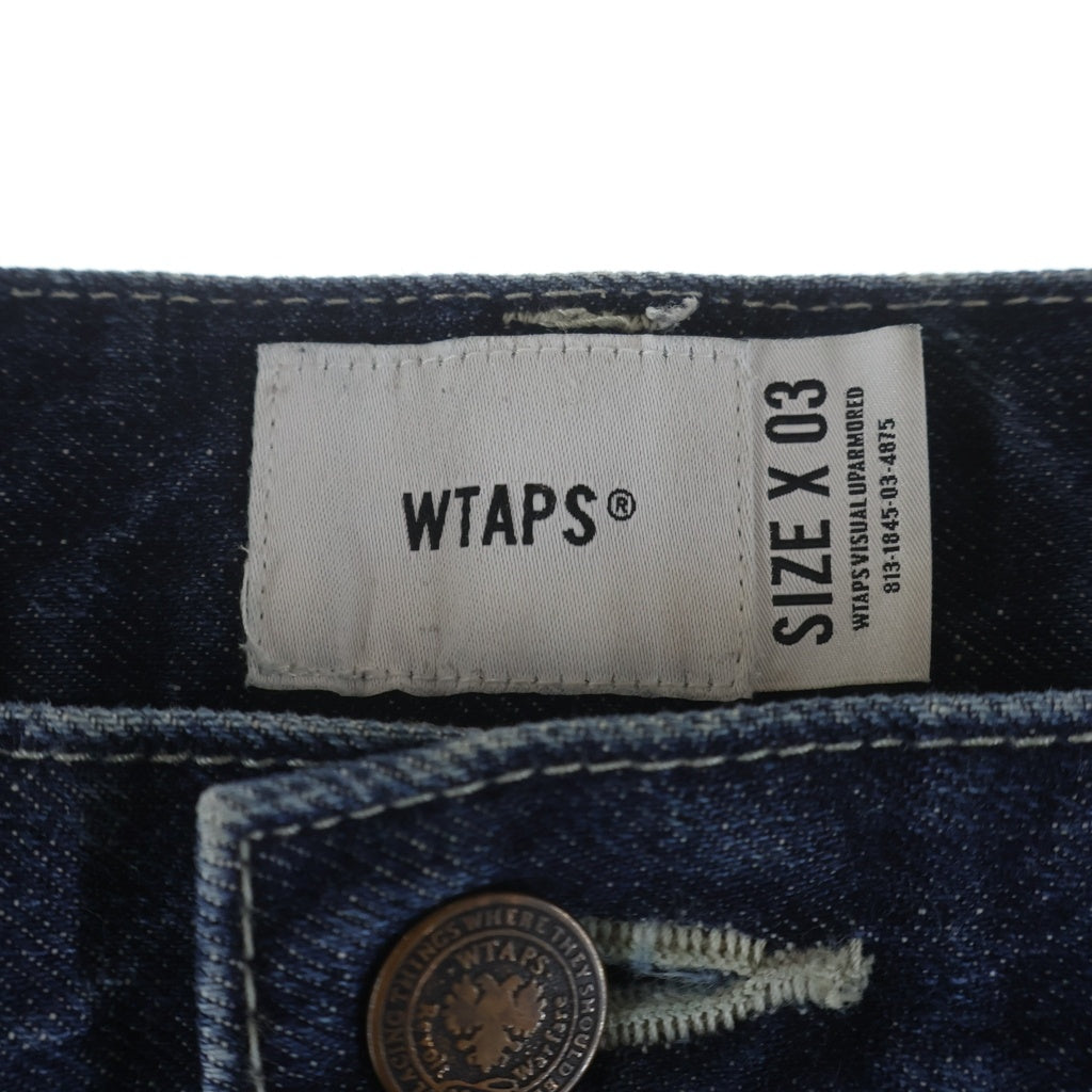 WTAPS(ダブルタップス) 19SS BAGGY WASHED TROUSERS DENIM バギーウォッシュドトラウザーズデニムパンツ インディゴ 191TQDT-PTM01