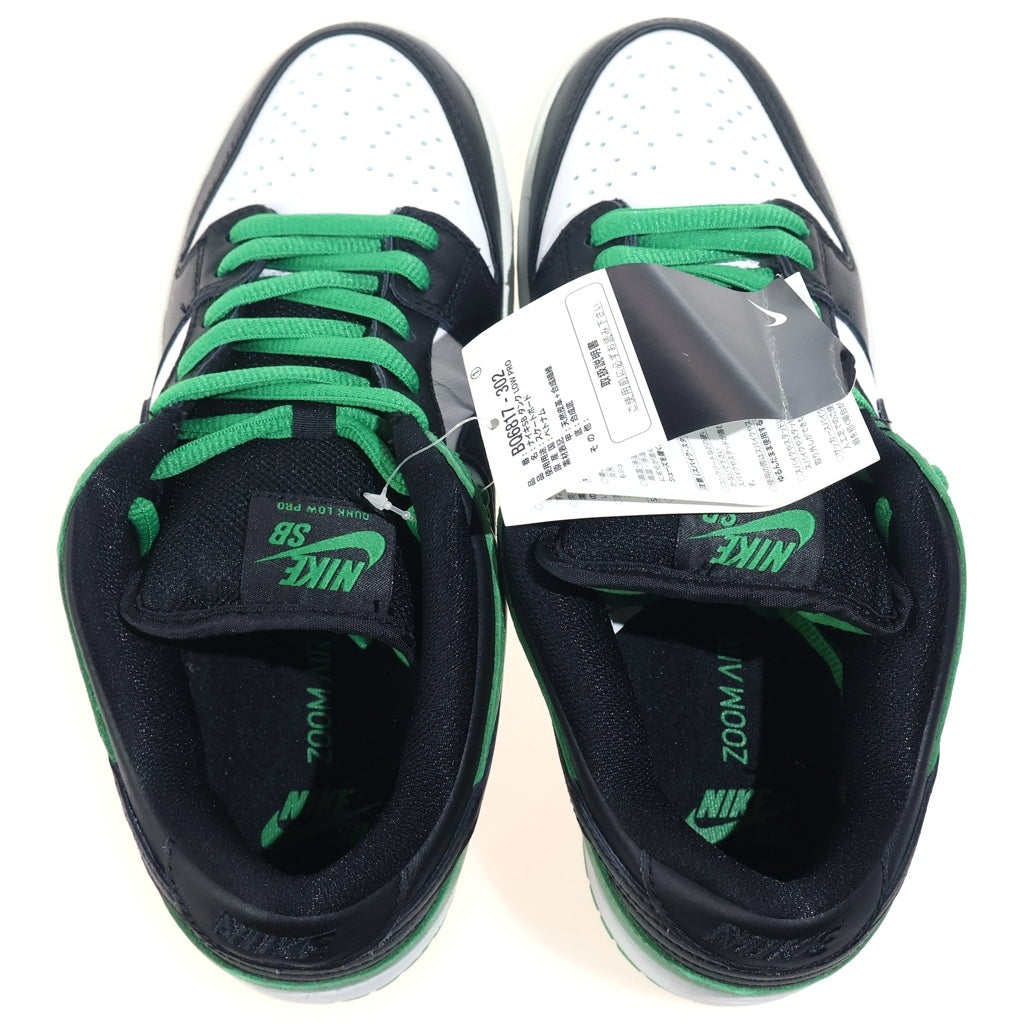 NIKE(ナイキ) DUNK LOW PRO BLACK AND CLASSIC GREEN ダンク ブラックアンドクラシックグリーン ローカットスニーカー ホワイト/グリーン US8/26cm BQ6817-302