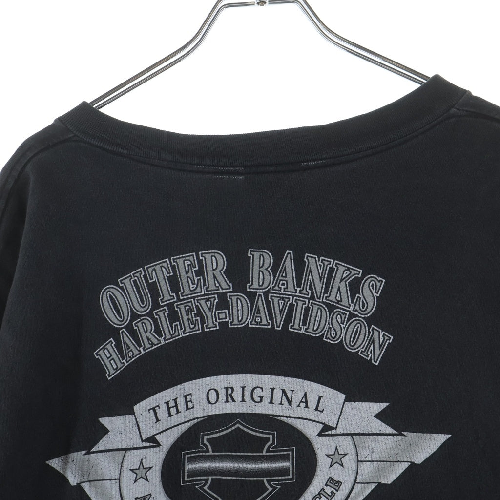 HARLEY DAVIDSON(ハーレーダビッドソン) 00s Eagle Lightning L/S Tee イーグル ライトニング クルーネック 長袖Tシャツ ブラック
