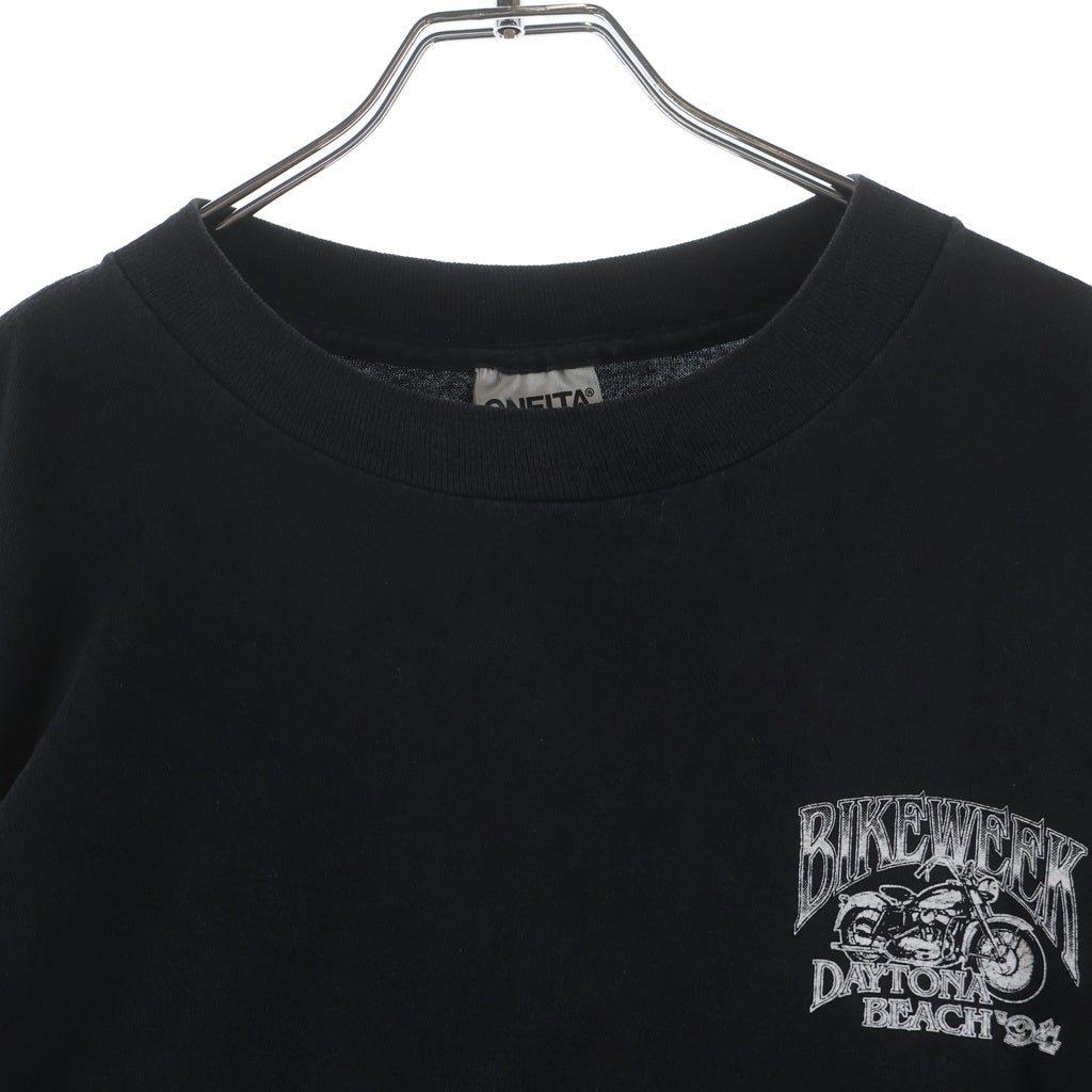 VINTAGE(ヴィンテージ) 90s DAYTONA BEACH BIKE WEEK デイトナビーチ バイクウィーク 両面プリント 長袖Tシャツ カットソー ブラック