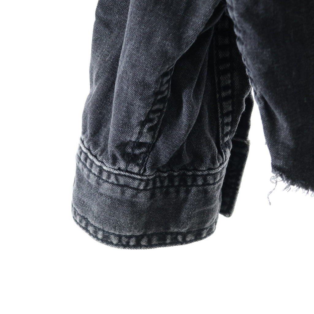 VETEMENTS(ヴェトモン) 19SS × Levi's マルチモチーフ エンブロイダリー ウエスタン長袖シャツ ブラック USS196010
