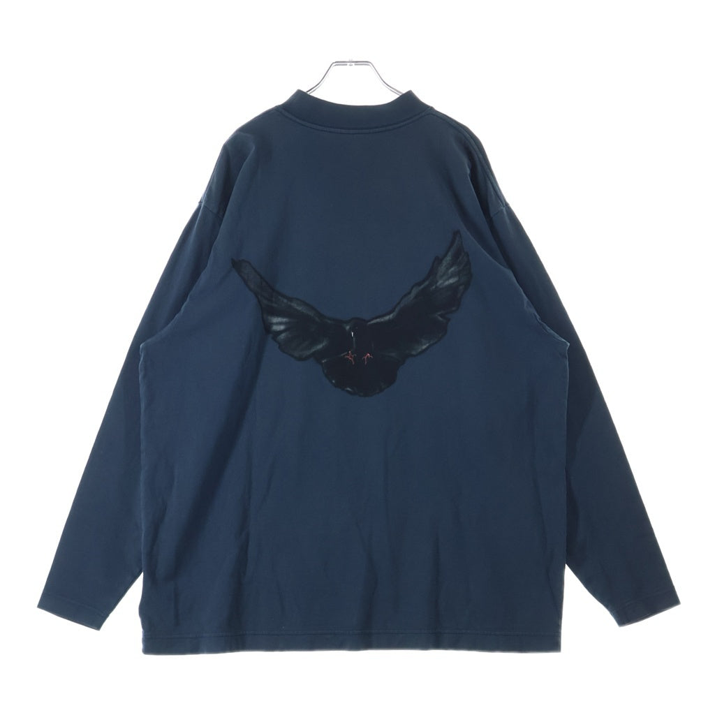 Yeezy Gap Engineered by Balenciaga(イージー ギャップ エンジニアードバイ バレンシアガ) Dove Longsleeve Tee ドーヴ 両面プリント 長袖Tシャツ カットソー ネイビー