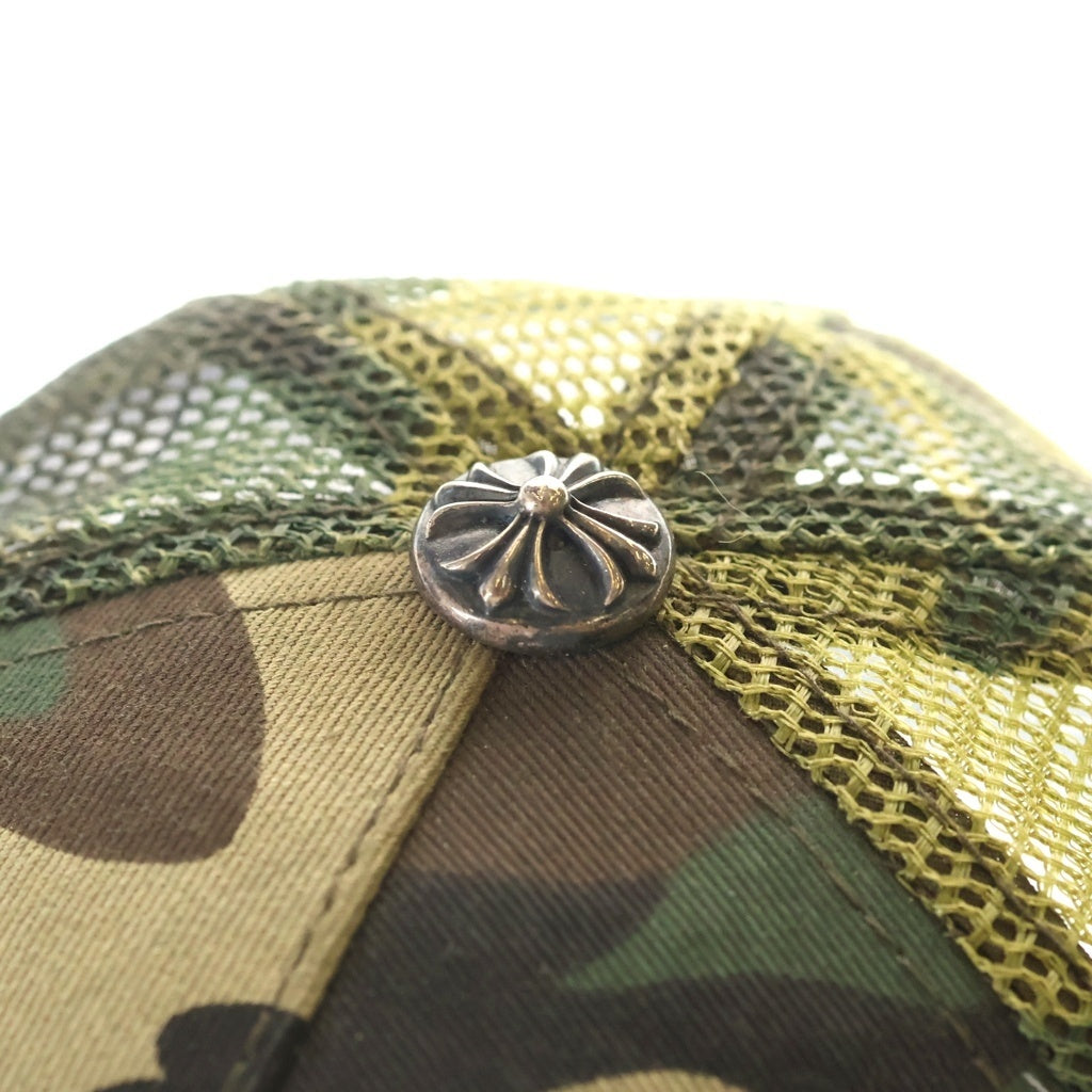 CHROME HEARTS(クロムハーツ) OLD TRUCKER CAP CH オールド クロスボール カモ柄 メッシュキャップ カーキ