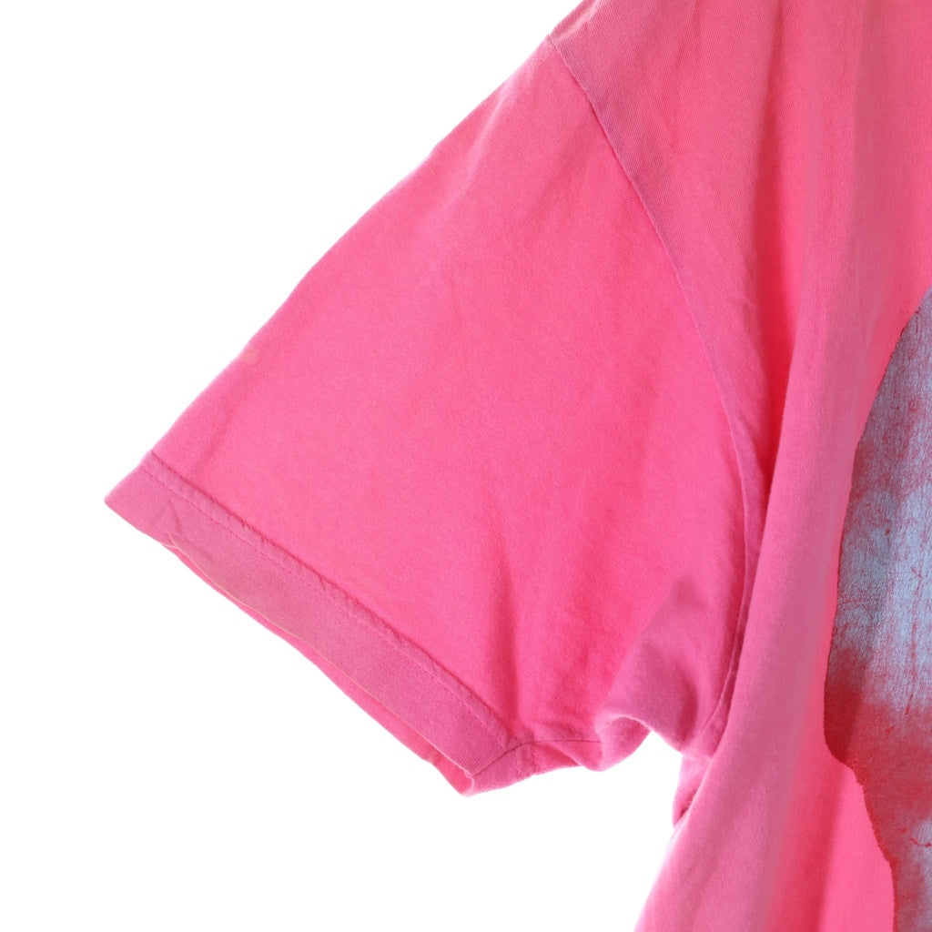 LIBERTINE(リバティーン) フロントスカルプリント 半袖Tシャツ カットソー ピンク