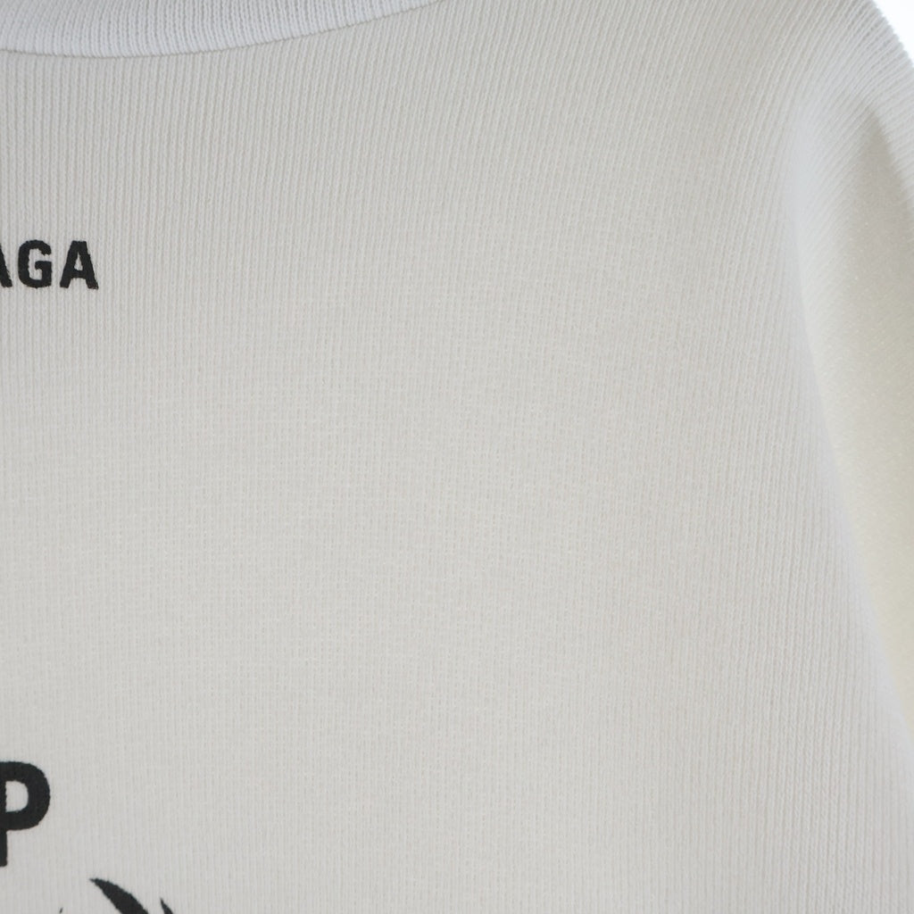BALENCIAGA(バレンシアガ) 18AW WFP フロントロゴプリント プルオーバー パーカー フーディー ホワイト 541709 TCV34