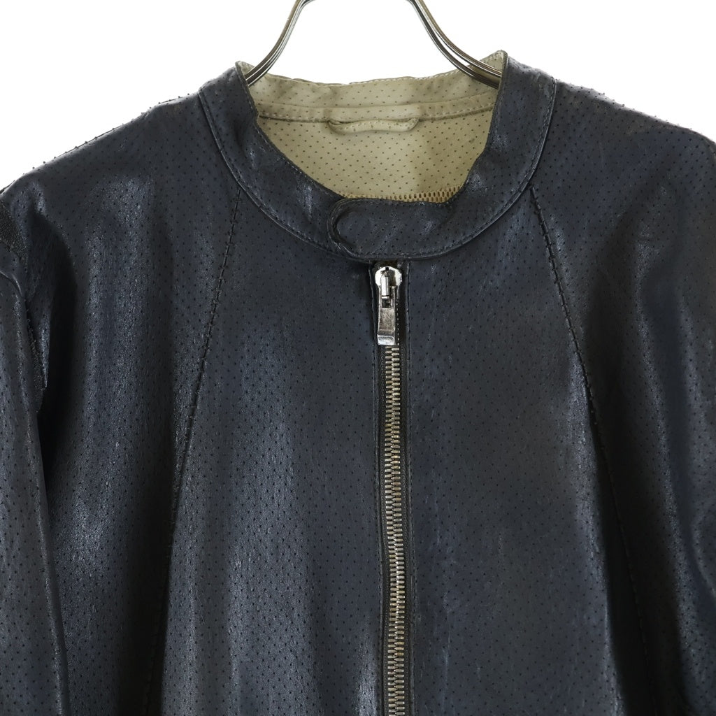 incarnation(インカネーション) Sheep Leather Moto シープレザー シングルラーダース レザージャケット グレー