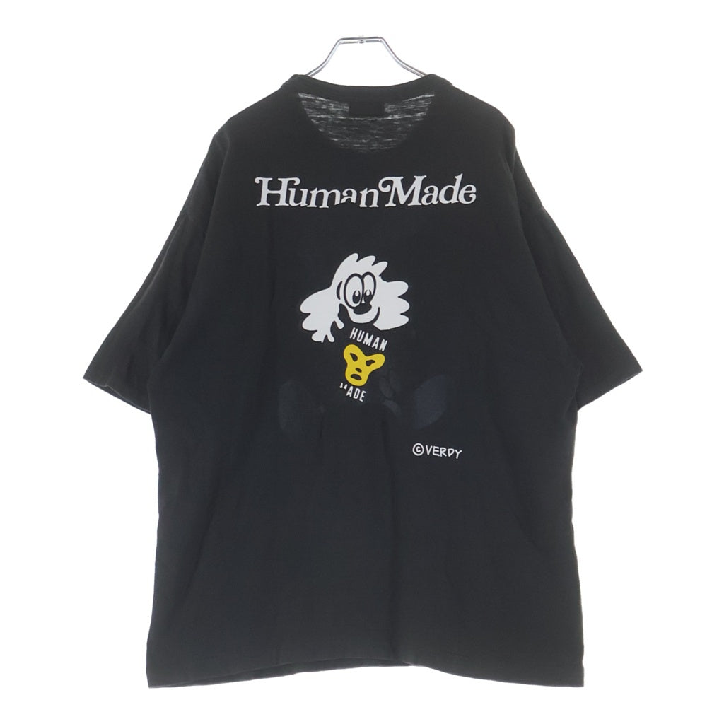 HUMAN MADE(ヒューマンメイド) 25SS ×VERDY フロントプリント 半袖Tシャツ カットソー ブラック XX29TE002