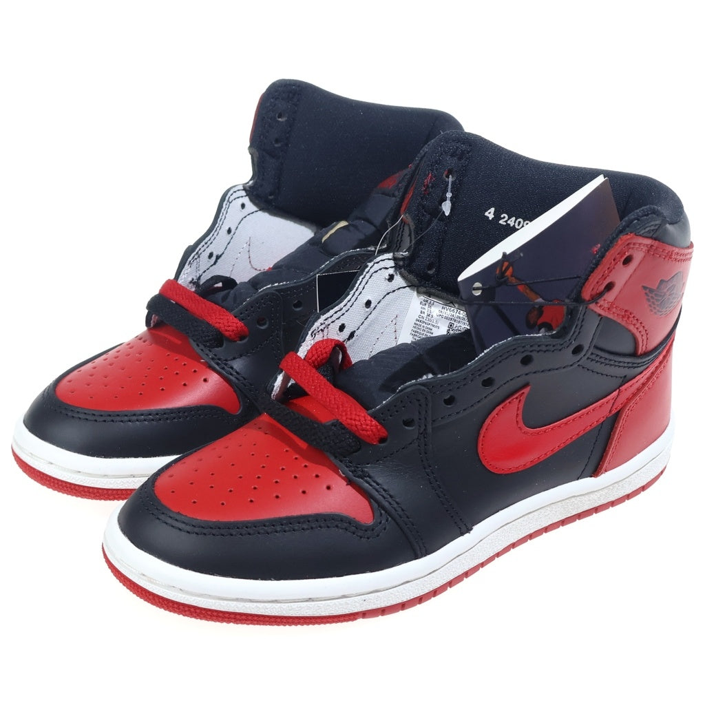 NIKE(ナイキ) AIR JORDAN 1 HIGH 85 BRED エアジョーダン1 85 ブレッド ハイカットスニーカー ブラック/レッド US4/23cm HV6674-067 レディース