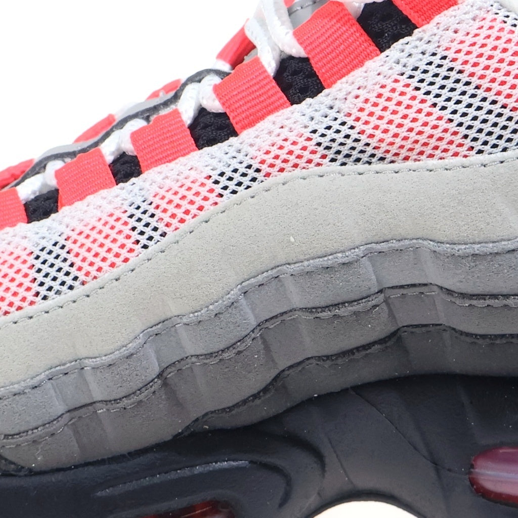 NIKE(ナイキ) AirMax95 OG Big Bubble MediumAsh エアマックス95 OG ビッグバブル ミディアムアッシュ ローカットスニーカー グレー/レッド US4/23cm IM7410-001 レディース