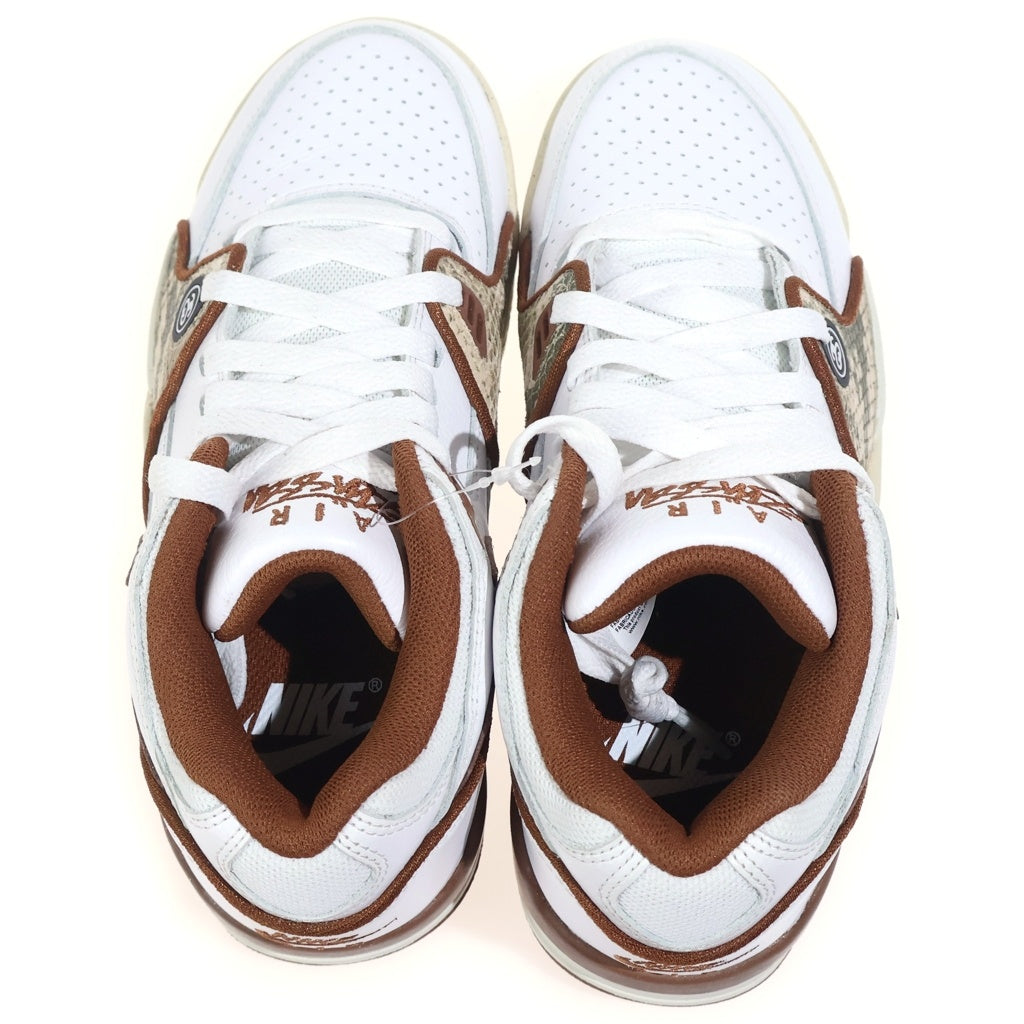 NIKE(ナイキ) ×STUSSY Air Flight 89 Low SP White and Pecan ステューシー エアーフライト89 ロー SP ローカットスニーカー ホワイト/ブラウン US4/23cm FD6475-100 レディース