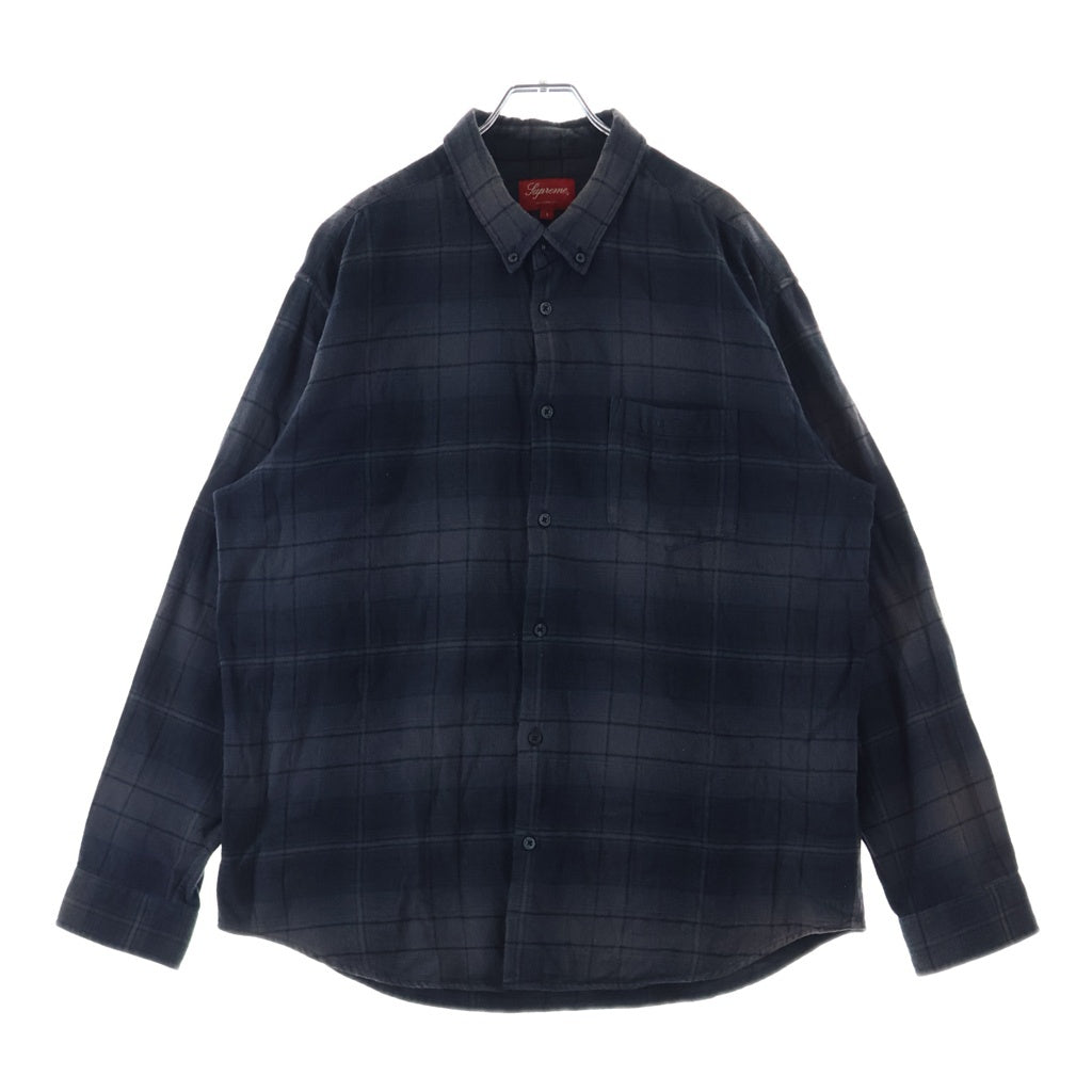 SUPREME(シュプリーム) 23SS Shadow Plaid Flannel Shirts シャドウチェック柄 長袖 フランネルシャツ ブラック