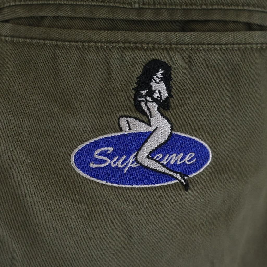 SUPREME(シュプリーム) 18AW Pinup Chino Pant ピンナップ チノ パンツ カーキ