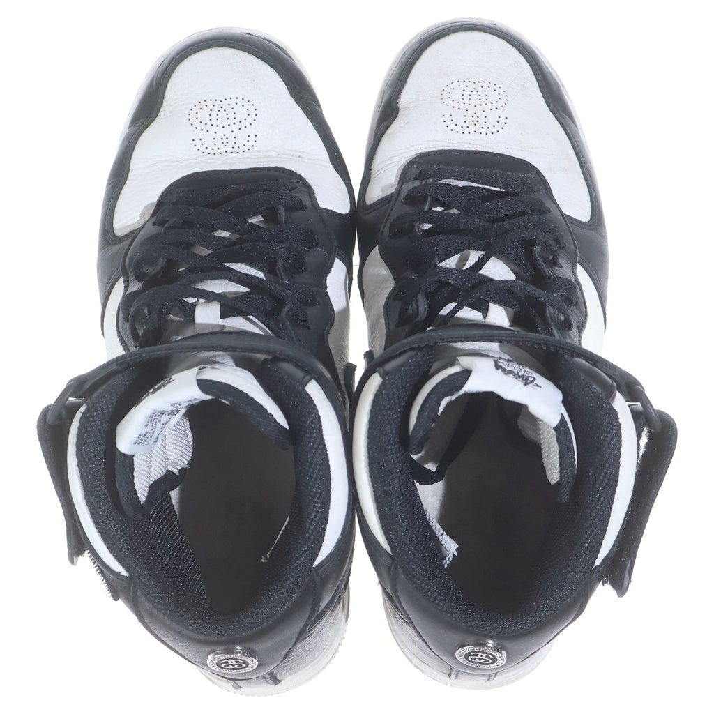 NIKE(ナイキ) ×STUSSY AIR FORCE 1 MID ステューシー エアフォース1 ミッドカットスニーカー ホワイト/ブラック US8/26cm DJ7840-002