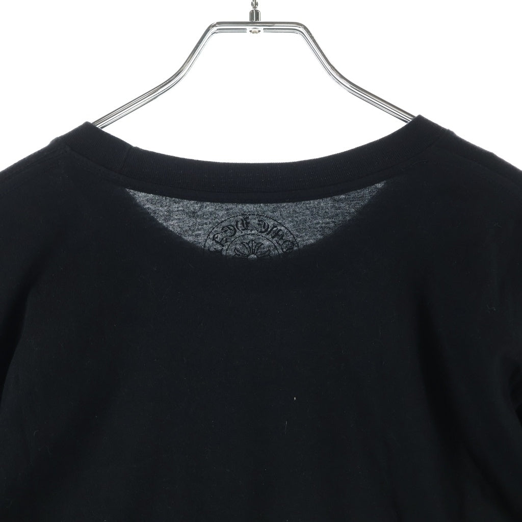 CHROME HEARTS(クロムハーツ) Neck Logo L/S Tee ネックロゴプリント ロングスリーブ 長袖Tシャツ カットソー ブラック/パープル