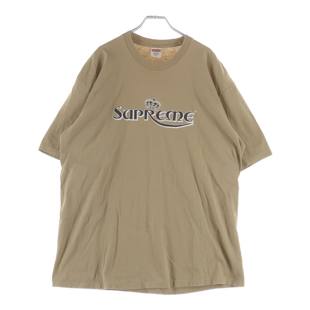 SUPREME(シュプリーム) 23SS Crown Tee クラウンロゴ フロントプリント 半袖 Tシャツ カットソー ベージュ