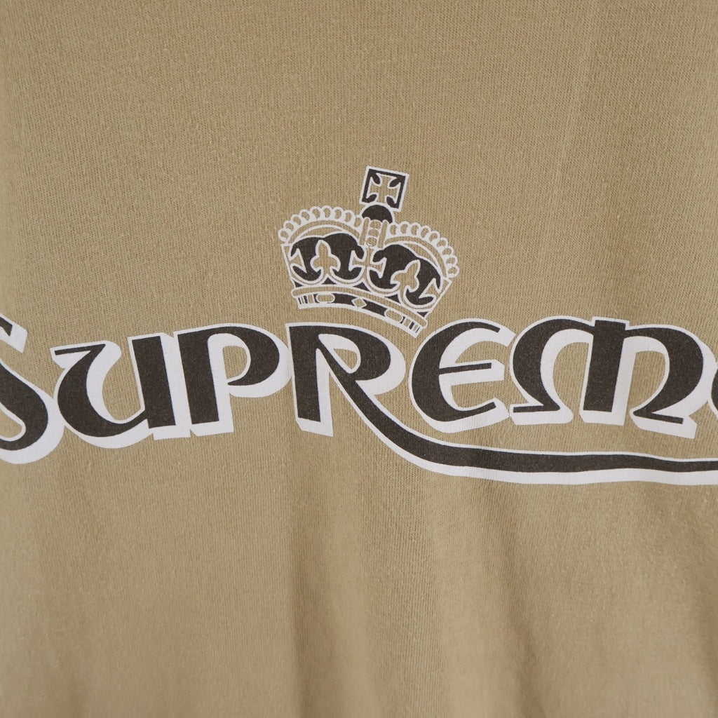 SUPREME(シュプリーム) 23SS Crown Tee クラウンロゴ フロントプリント 半袖 Tシャツ カットソー ベージュ