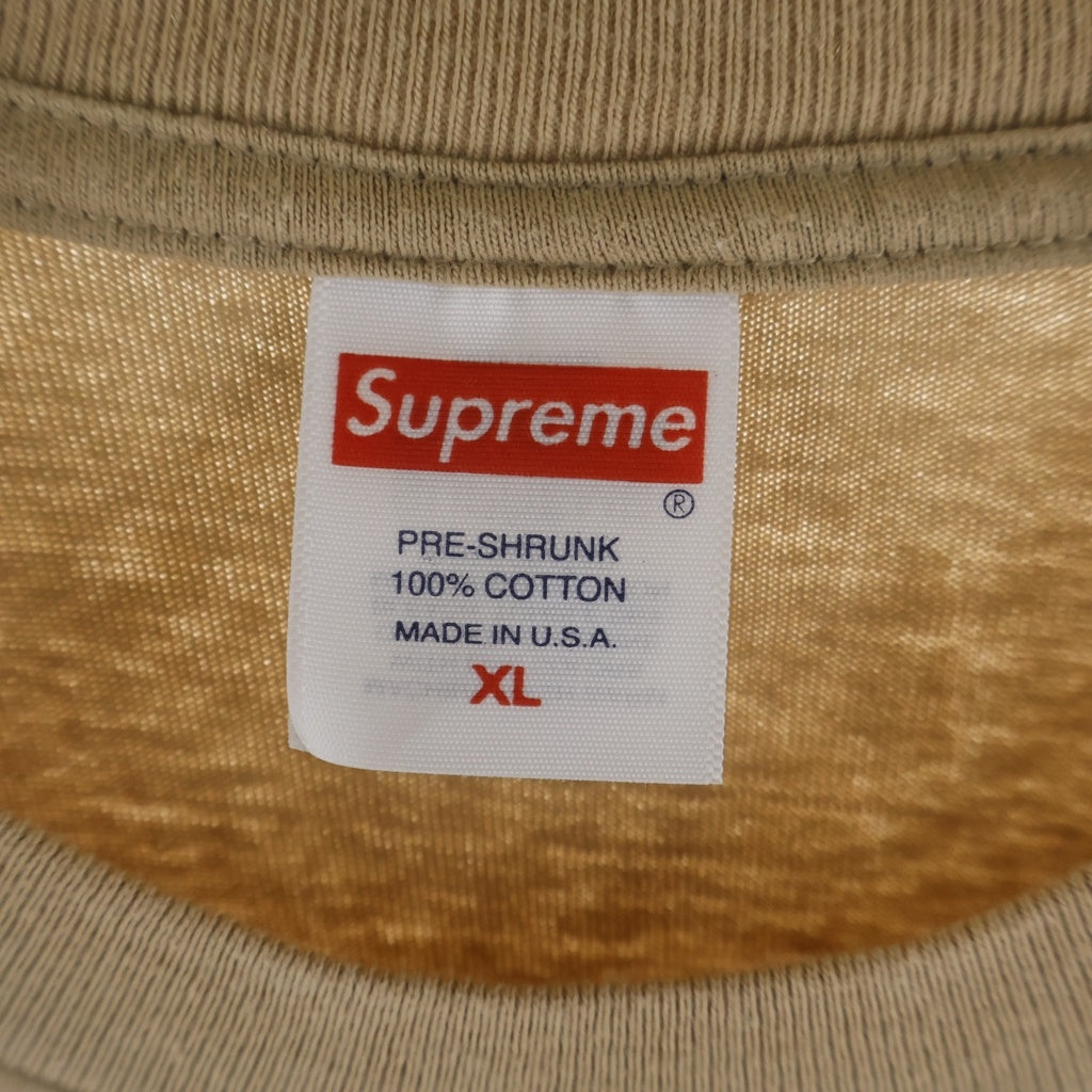SUPREME(シュプリーム) 23SS Crown Tee クラウンロゴ フロントプリント 半袖 Tシャツ カットソー ベージュ